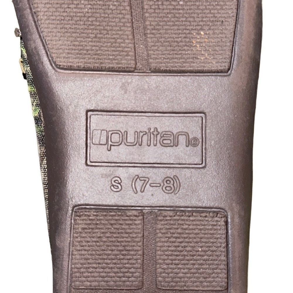 Puritan Ladies Size S (7-8) Green Camo Slip-On Flats Comfort Footwear - Picture 7 of 9